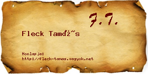 Fleck Tamás névjegykártya